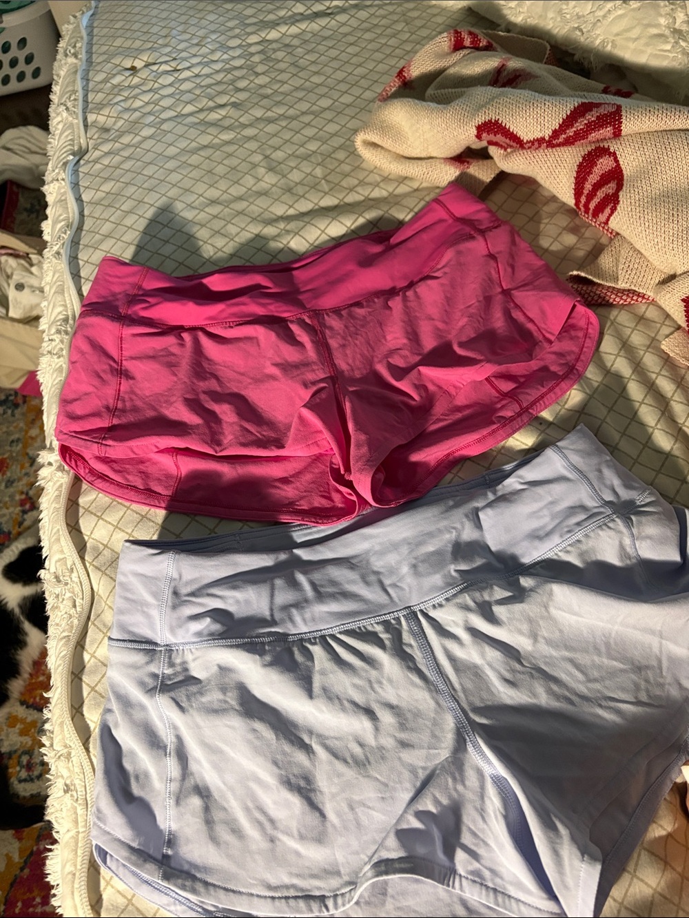 Two pack lululemon shorts size 6 low rise 2.5 inch